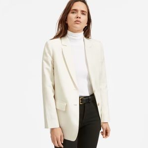 Everlane Cotton Linen Blazer - Bone